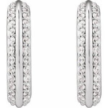 14K White 5/8 CTW Natural Diamond Hoop Earrings 689323:601:P