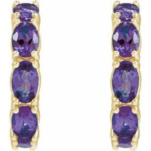 14K Yellow Natural Amethyst 18.2 mm Hoop Earrings 88765:225:P