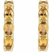 14K Yellow Natural Citrine 18.2 mm Hoop Earrings 88765:261:P