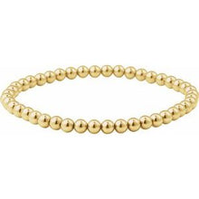14K Yellow Gold-Filled 4 mm Elastic Bead 6 1/2