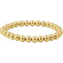 14K Yellow Gold-Filled 6 mm Elastic Bead 6 1/2