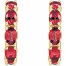 14K Yellow Natural Ruby 18.2 mm Hoop Earrings 88765:252:P