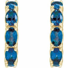 14K Yellow Natural Blue Sapphire 18.2 mm Hoop Earrings 88765:211:P