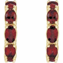 14K Yellow Natural Mozambique Garnet 18.2 mm Hoop Earrings 88765:215:P