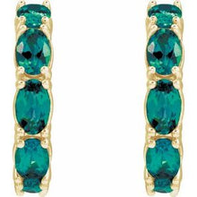14K Yellow Lab-Grown Alexandrite 18.2 mm Hoop Earrings 88765:209:P