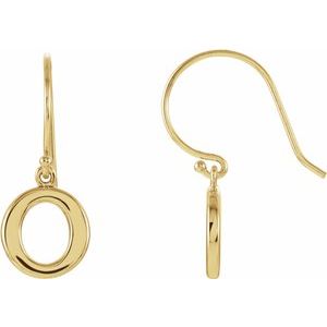 14K Yellow Circle Earrings