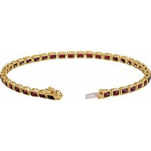 14K Yellow Natural Mozambique Garnet Line 7