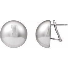 Sterling Silver 18 mm Electroform Domed Earrings 689330:101:P