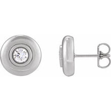 Platinum 1/2 CTW Natural Diamond Puffed Stud Earrings 88850:129:P