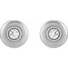 Platinum 1/5 CTW Lab-Grown Diamond Puffed Stud Earrings 88850:LG103:P