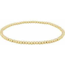 14K Yellow Gold-Filled 2.5 mm Elastic Bead 6 1/2