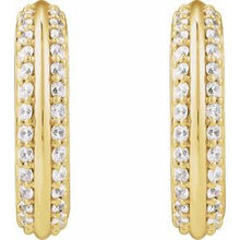 14K Yellow 5/8 CTW Natural Diamond Hoop Earrings 689323:600:P