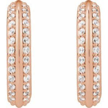14K Rose 5/8 CTW Natural Diamond Hoop Earrings 689323:602:P