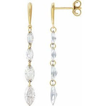 14K Yellow 1 1/2 CTW Lab-Grown Diamond Drilled Diamond Earrings 689338:LG600:P