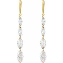 14K Yellow 1 1/2 CTW Lab-Grown Diamond Drilled Diamond Earrings 689338:LG600:P