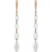 14K Rose 1 1/2 CTW Lab-Grown Diamond Drilled Diamond Earrings 689338:LG602:P