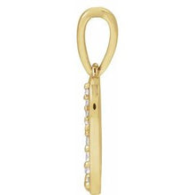 14K Yellow 1/10 CTW Natural Diamond Initial O Pendant 689337:628:P