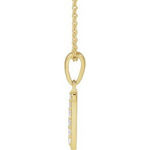 14K Yellow 1/10 CTW Natural Diamond Initial N 18