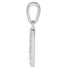 14K White 1/10 CTW Natural Diamond Initial N Pendant 689337:625:P