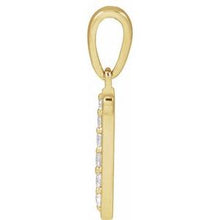 14K Yellow 1/10 CTW Natural Diamond Initial N Pendant 689337:624:P