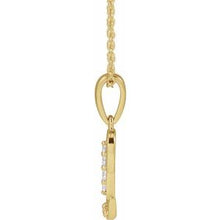 14K Yellow 1/10 CTW Natural Diamond Initial L 18