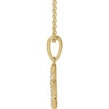 14K Yellow 1/10 CTW Natural Diamond Initial E 18