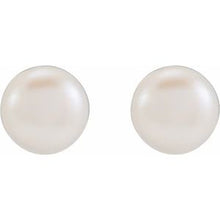 Sterling Silver 3.5-4 mm Cultured White Freshwater Button Pearl Earrings 651659:132:P