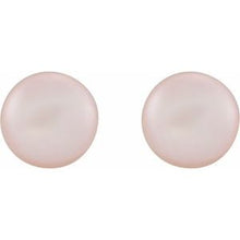14K Yellow Cultured Pink Freshwater Pearl Earrings 651659:143:P