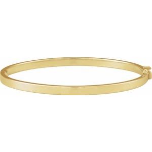 14K Yellow Hinged 7" Bangle Bracelet BRC991:100:P
