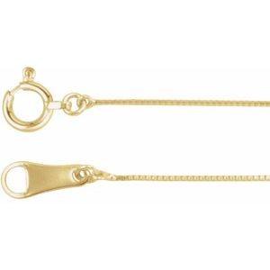 10K Yellow .5 mm Box 7" Chain CH1264:600:P