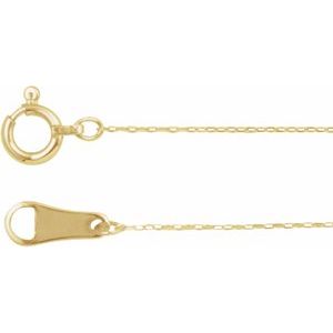 10K Yellow .5 mm Diamond-Cut Cable 7" Chain CH1263:600:P