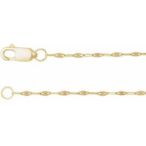14K Yellow 1.5 mm Keyhole 7" Chain CH1256:106:P
