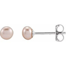 Sterling Silver Cultured Pink Freshwater Pearl Earrings 651659:140:P