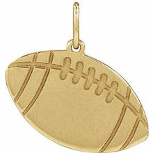14K Yellow Engravable Football Pendant 88793:107:P