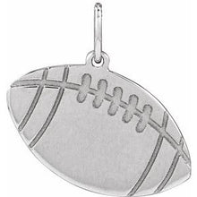 Sterling Silver Engravable Football Pendant 88793:109:P