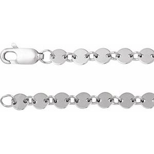 Sterling Silver 4 mm Mirror 7" Chain CH1268:103:P