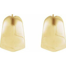 14K Yellow Electroform Tapered 22.2 mm Hoop Earrings 689335:100:P