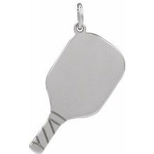 Sterling Silver Engravable Pickleball Paddle Pendant 88786:102:P