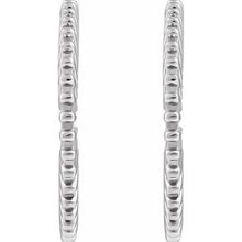 Platinum Starburst 19 mm Hoop Earrings 88383:122:P