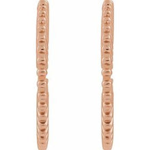 14K Rose Starburst 19 mm Hoop Earrings 88383:118:P