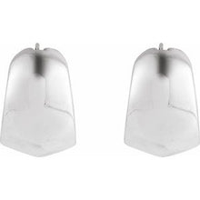 Sterling Silver Electroform Tapered 22.2 mm Hoop Earrings 689335:101:P