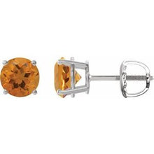 Sterling Silver 6 mm Natural Citrine Stud Earrings 1874:70659:P