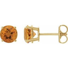 14K Yellow 8 mm Natural Citrine Stud Earrings 1874:70531:P