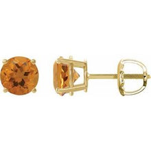 14K Yellow 7 mm Natural Citrine Stud Earrings 1874:70711:P