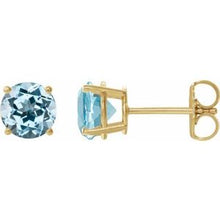 14K Yellow 8 mm Natural Sky Blue Topaz Stud Earrings 1874:70535:P