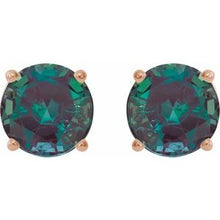 14K Rose 7 mm Lab-Grown Alexandrite Stud Earrings 1874:70668:P