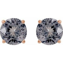14K Rose 6 mm Natural Gray Spinel Stud Earrings 1874:70588:P