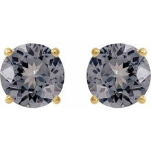14K Yellow 6 mm Natural Gray Spinel Stud Earrings 1874:70624:P