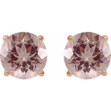 14K Rose 7 mm Natural Pink Morganite Stud Earrings 1874:70679:P