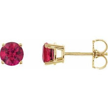 14K Yellow 5 mm Lab-Grown Ruby Stud Earrings 1874:70180:P
